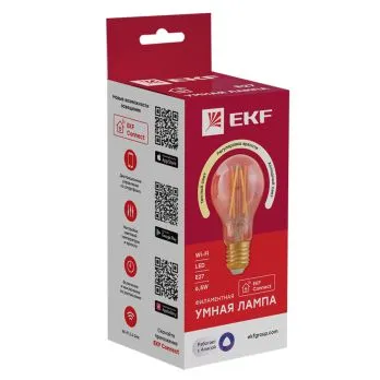 Умная филаментная лампа EKF Connect E27