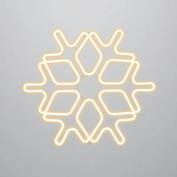 Фигура «Снежинка» из гибкого неона, 60х60 см, цвет свечения теплый белый NEON-NIGHT