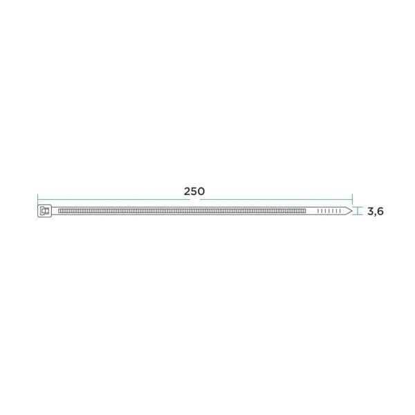 Стяжка кабельная нейлоновая 250x3,6мм, черная (100 шт/уп) REXANT - Фото 4