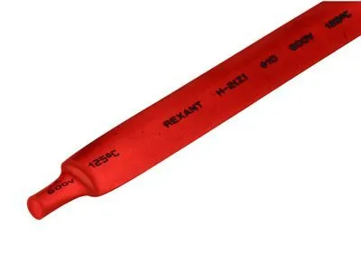 Трубка термоусаживаемая ТУТ нг 10,0/5,0мм, красная, упаковка 50 шт. по 1м REXANT