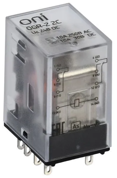 Реле общего назначения OGR-2 2C 24В DC ONI