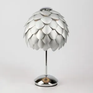 Настольная лампа с металлическим абажуром 01099/1 серебряный / хром Eurosvet
