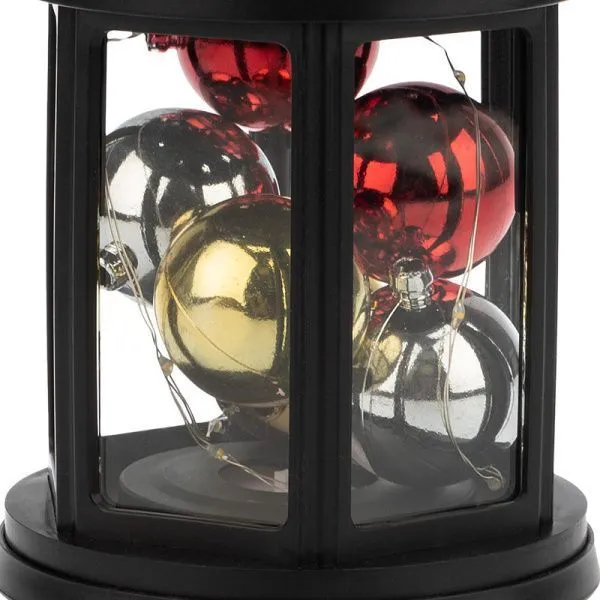 Декоративный фонарь с шариками 12х12х20,6 см, черный корпус, теплый белый цвет свечения NEON-NIGHT - Фото 6