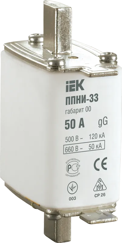 Плавкая вставка предохранителя ППНИ-33 габарит 00 6А IEK