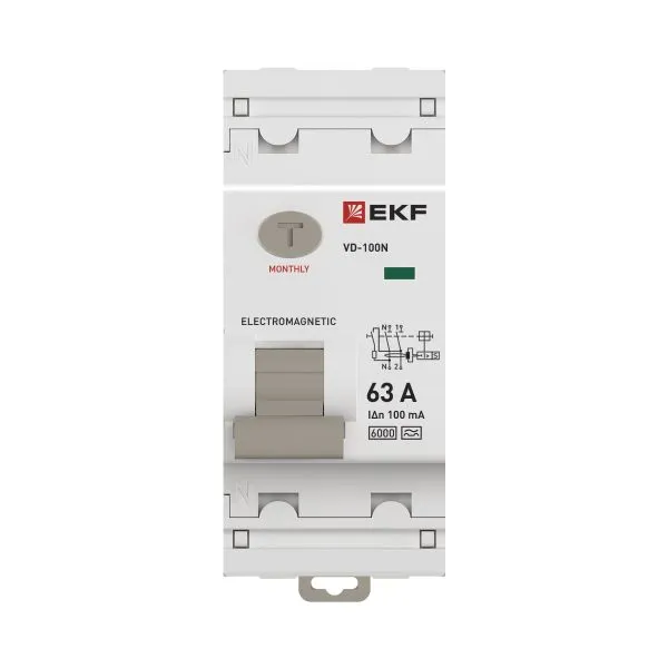 ВДТ ВД-100N 2P 63А 100мА A эл-мех 6кА PROXIMA EKF - Фото 4