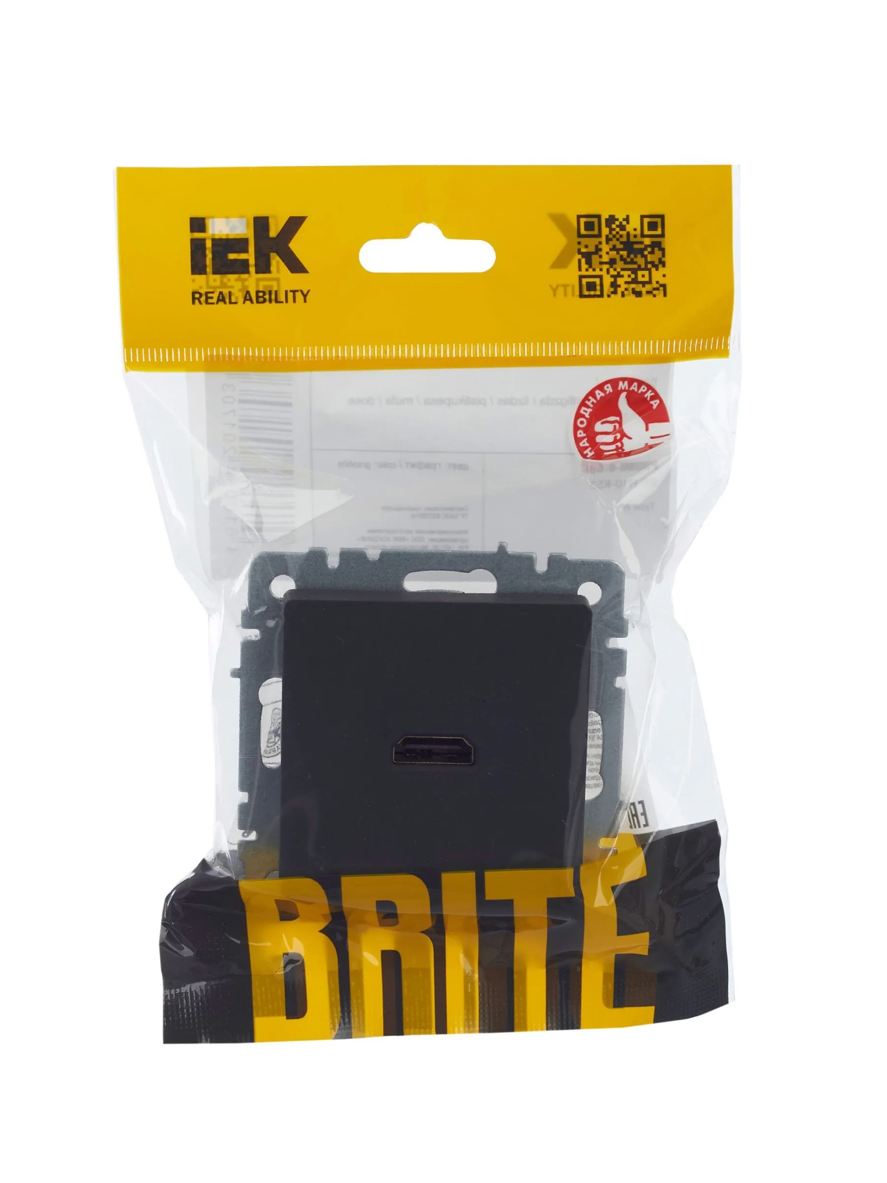 BRITE Розетка HDMI РHDMI-0-БрГ графит IEK - Фото 8