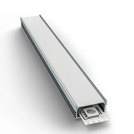 Профиль алюминиевый  П-образный , накладной, серебро, 16х12мм, 2м, шир. ленты до 10мм - Фото 2