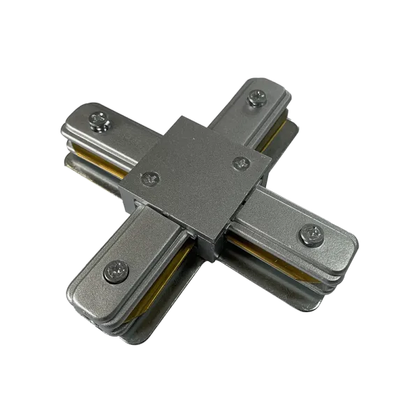 Коннектор  для трековых систем PTR CX-GR серый  X -обр. Jazzway