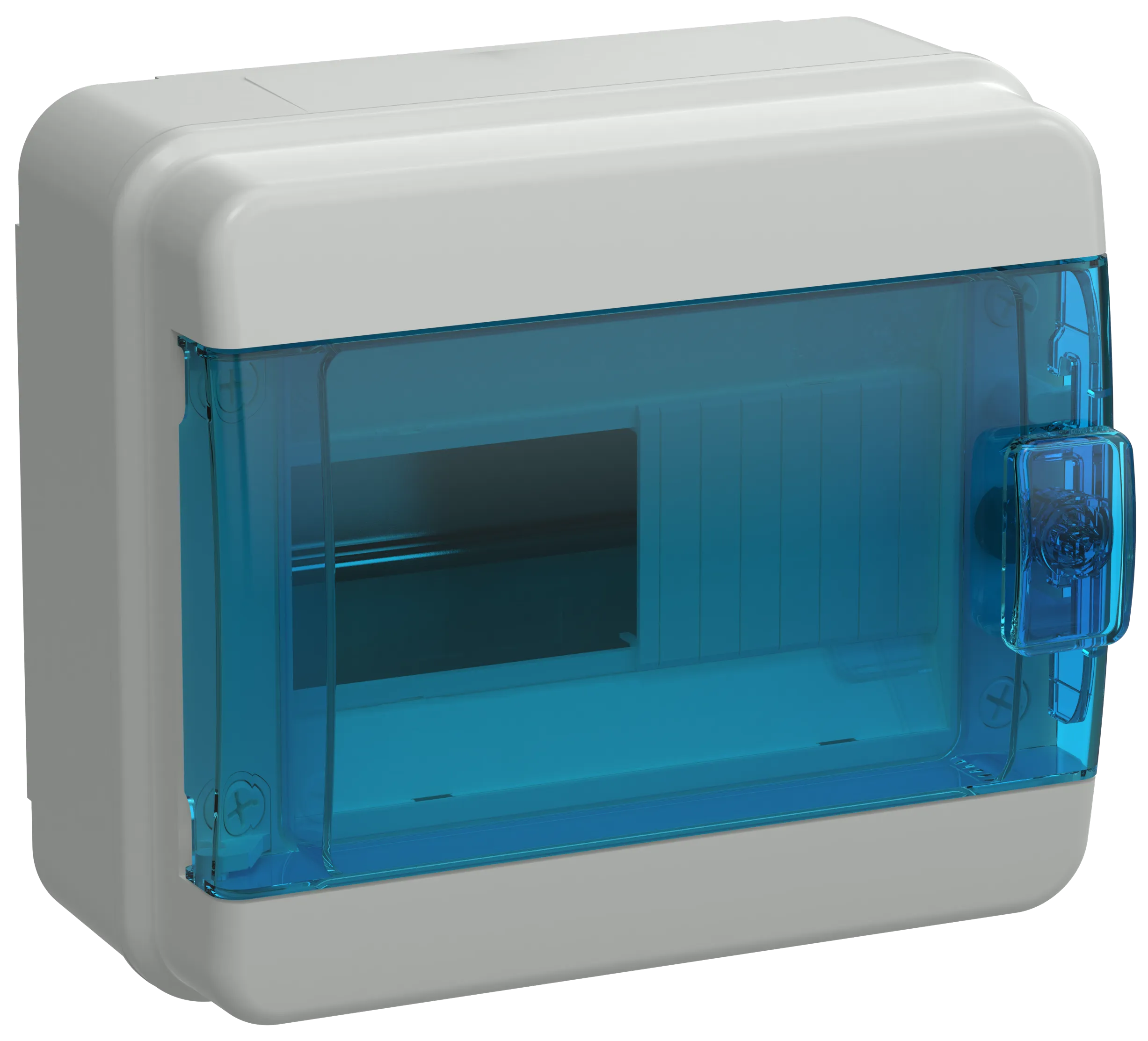 TEKFOR Корпус пластиковый КМПн-8 IP65 синяя прозрачная дверь IEK