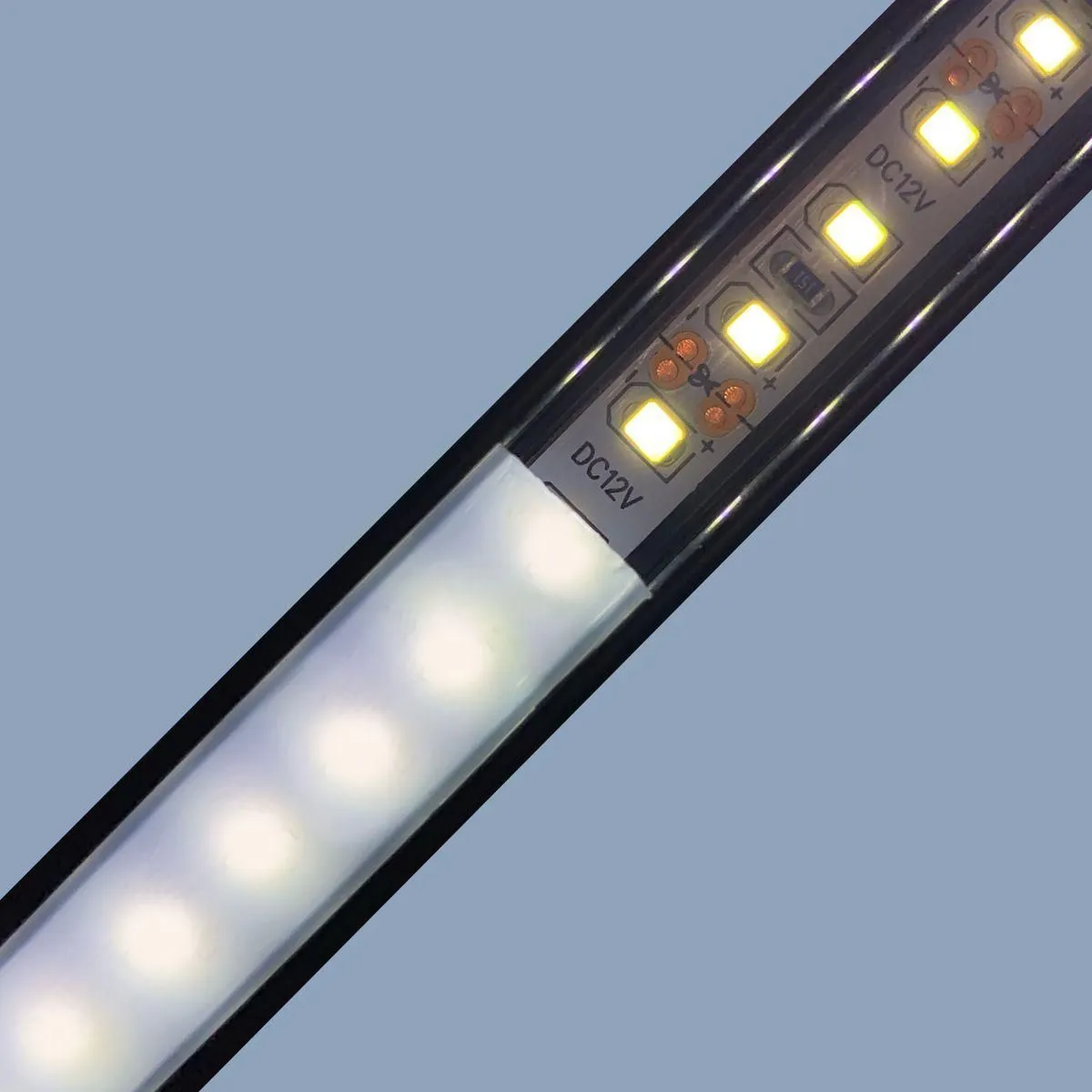 Профиль алюминиевый для светодиодной ленты, анод., П-образный , накладной, черный, 16х12мм, 2м, шир. ленты до 10мм, индивидуальная упаковка (рассеиват - Фото 6