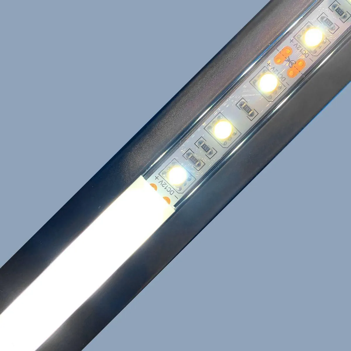 Профиль алюминиевый для светодиодной ленты, анод., П-образный , накладной, черный, 16х12мм, 2м, шир. ленты до 10мм, индивидуальная упаковка (рассеиват - Фото 5