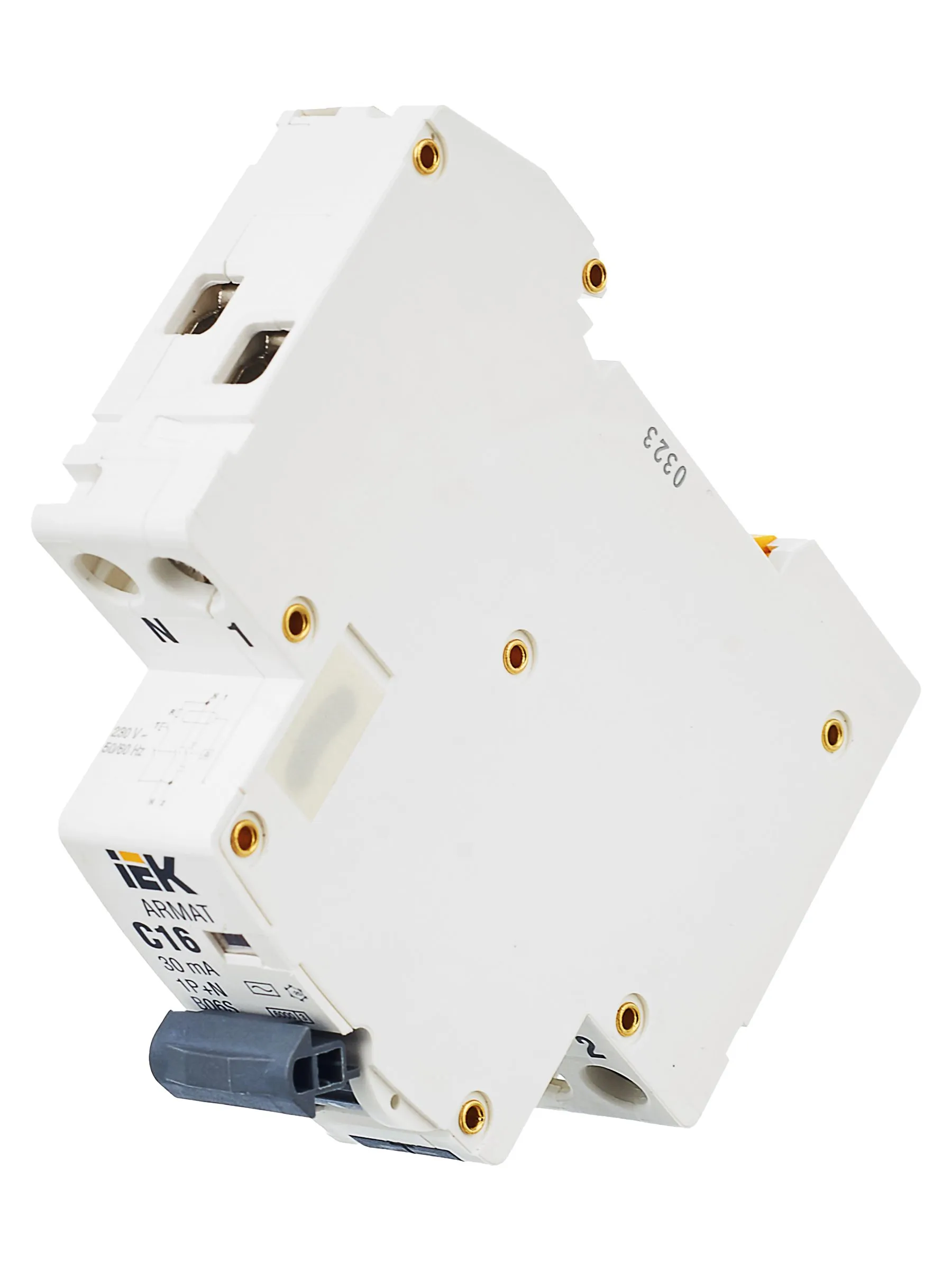 ARMAT Автоматический выключатель дифференциального тока B06S 1P+NP C16 30мА тип AC (18мм) IEK - Фото 5