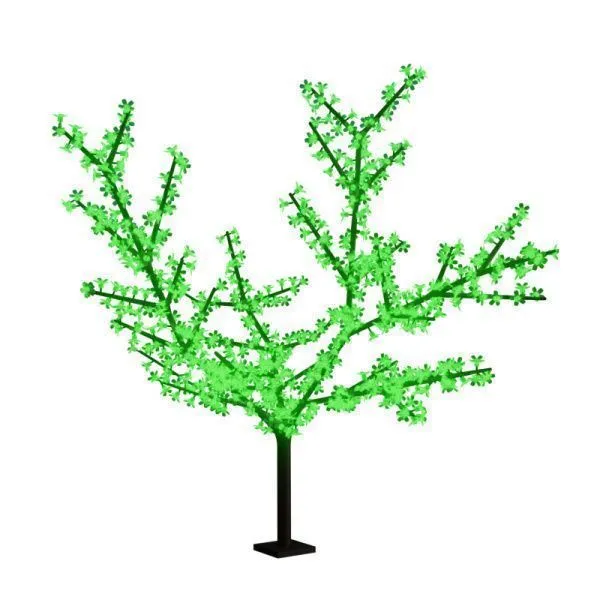 Светодиодное дерево Сакура, высота 1,5м, диаметр кроны 1,8м, зеленые светодиоды, IP 65, понижающий трансформатор в комплекте NEON-NIGHT - Фото 2