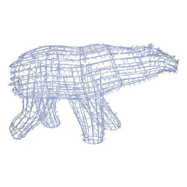 Фигура объемная Полярный медведь 210х110 см, 1500 LED, IP65, цвет свечения белый NEON-NIGHT - Фото 4