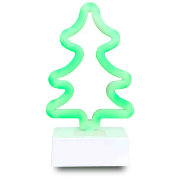 Светодиодный настольный светильник "Елка", 3Вт, питание 2*АА, цвет свечения зеленый - Фото 2