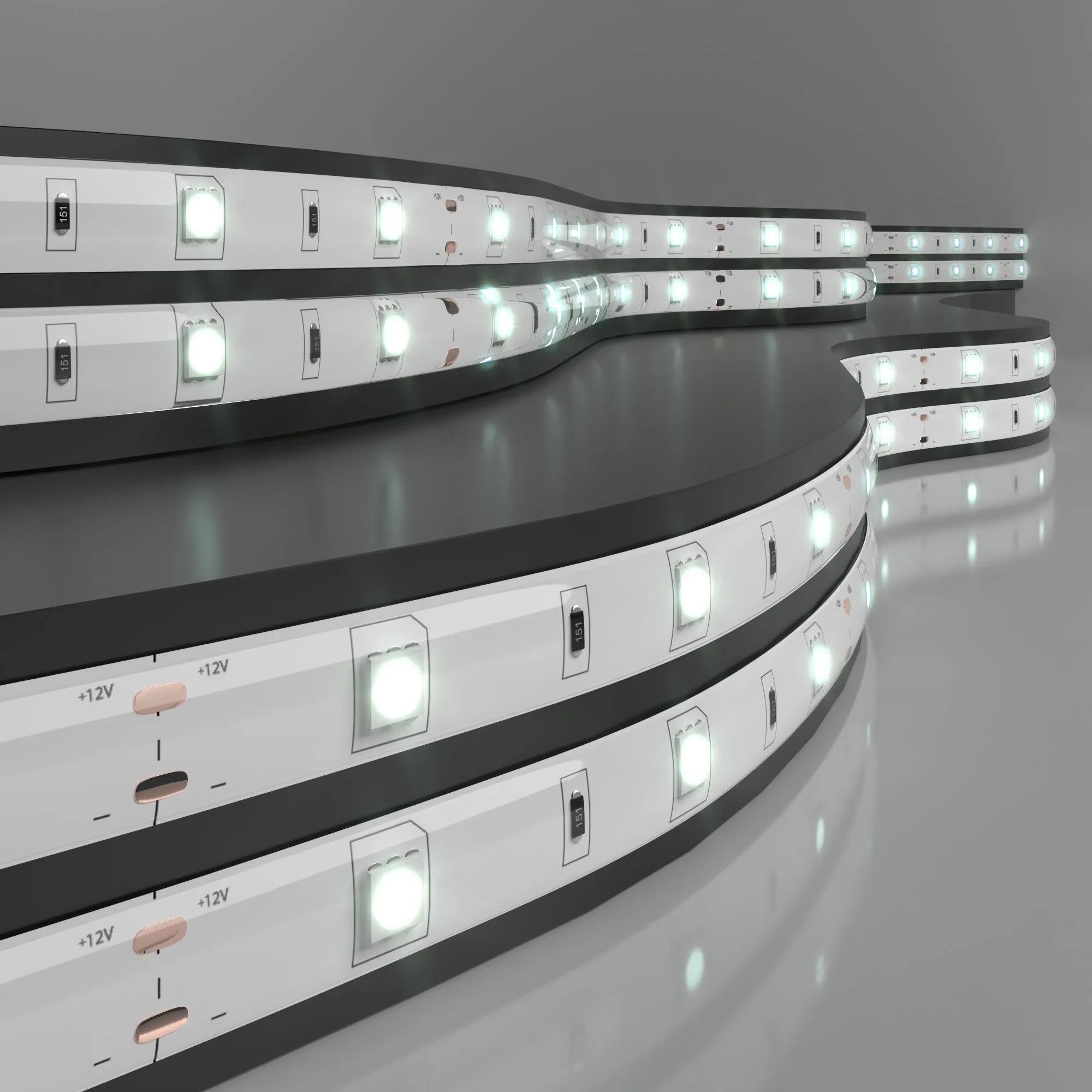 Лента светодиодная 12V 7,2W 30Led 5050 IP65 холодный белый, 5м Elektrostandard