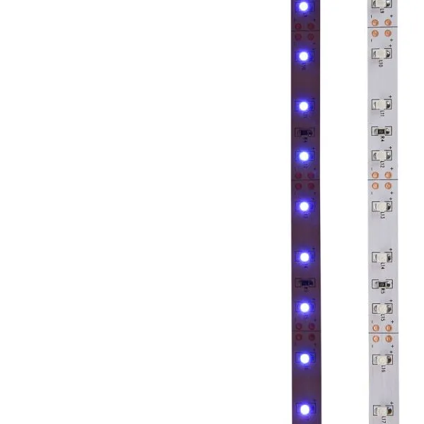 LED лента 5м открытая, 8 мм, IP23, SMD 2835, 60 LED/m, 12 V, цвет свечения синий LAMPER - Фото 8