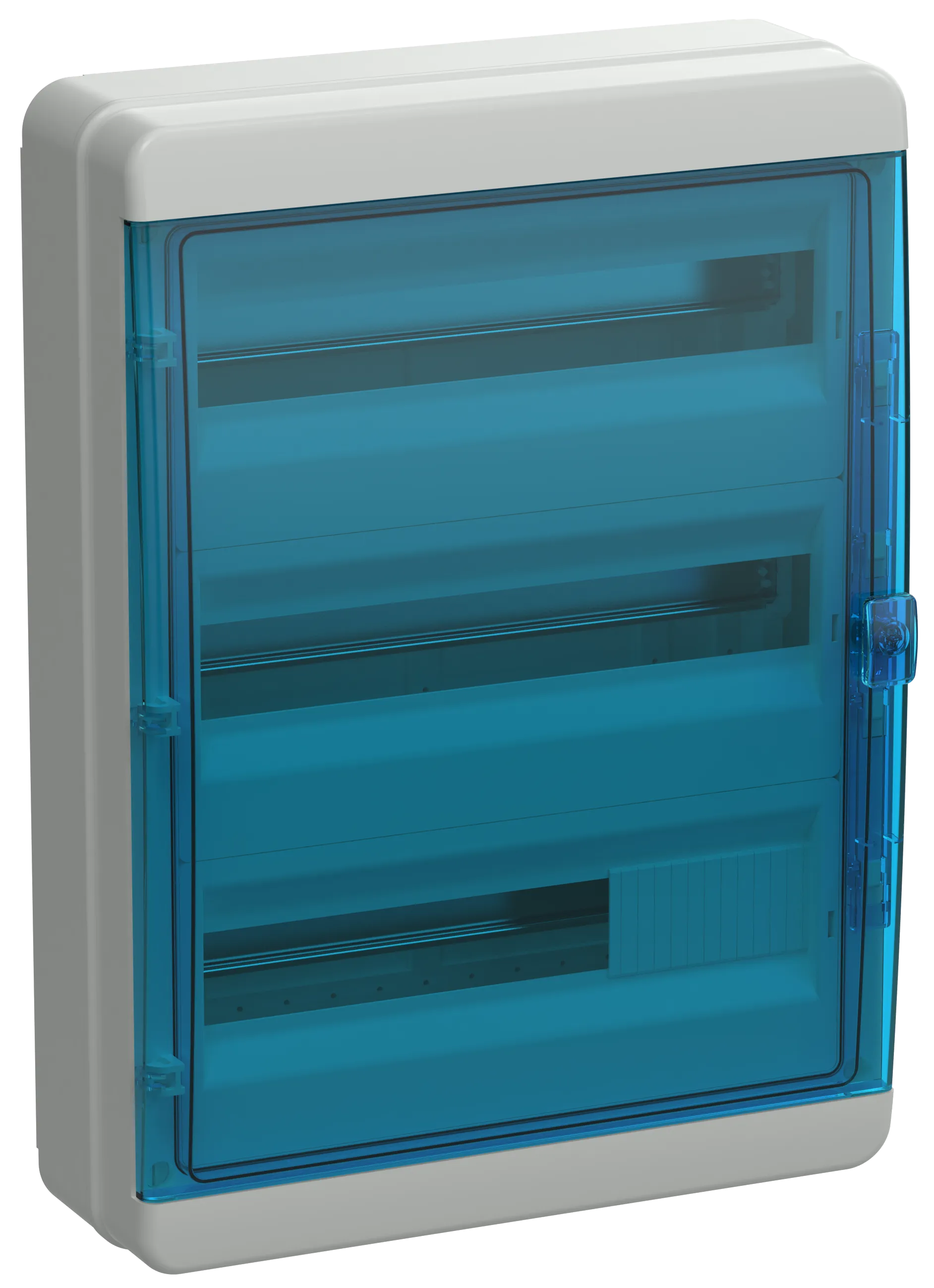 TEKFOR Корпус пластиковый КМПн-54 IP65 синяя прозрачная дверь IEK