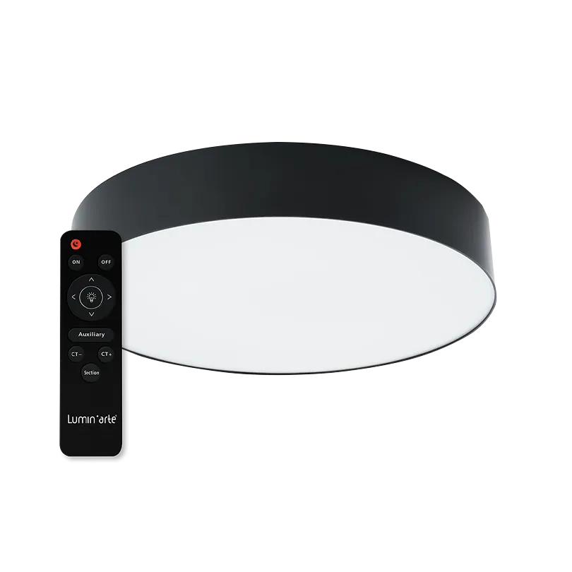 Светодиодный светильник LUMIN'ARTE CLL58 MACARON 80W 3000-6500K CCT, 480x65мм, IP20 с ПДУ черный матовый
