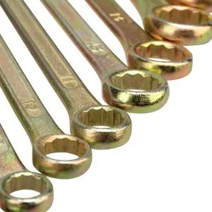 Набор ключей комбинированных (8-11, 13, 14, 17, 19мм), 8 шт, желтый цинк REXANT - Фото 5