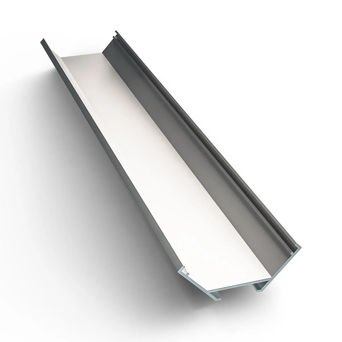 Профиль алюминиевый  угловой с широким рассеивателем, накладной, серебро, 16х16мм, 1м, шир. ленты до - Фото 7