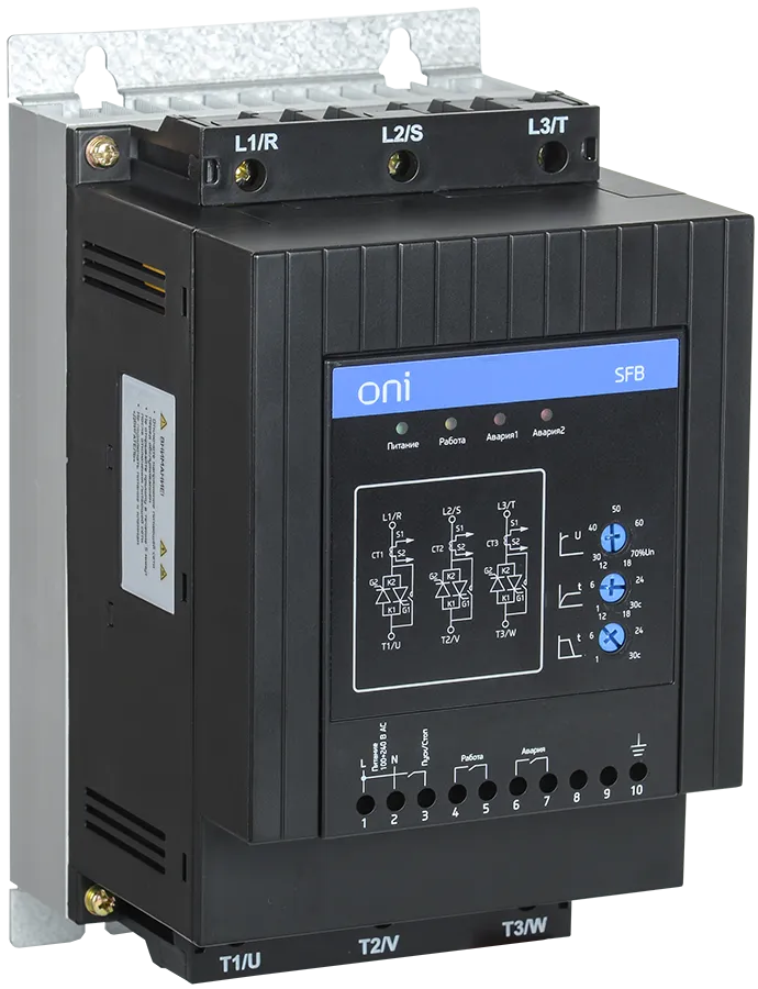 Устройство плавного пуска SFB 3Ф 380В 30кВт 60A Uупр 24В Modbus с выкл. ONI