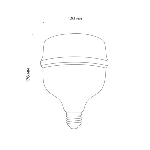 Лампа светодиодная высокомощная COMPACT 50Вт E27 с переходником на E40 4750Лм 6500K холодный свет REXANT - Фото 2